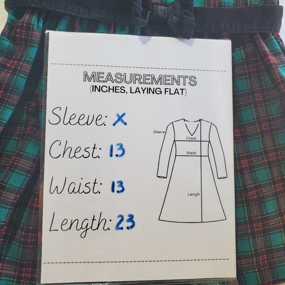 GYMBOREE Red/Green Sleeveless Corduroy Dress, Large - Picture 4 of 7